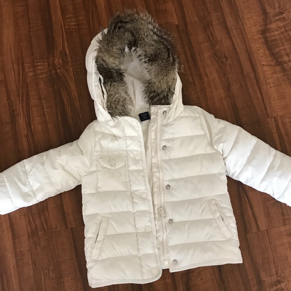 Baby Gap Puffer Jacket w/ Faux Fur Collar